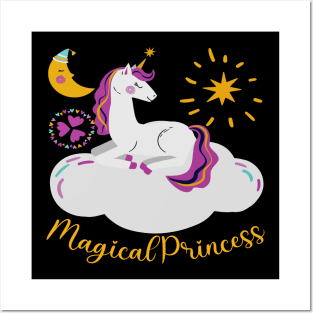 Cute Unicorn Gift For Girls - Magical Princess Posters and Art